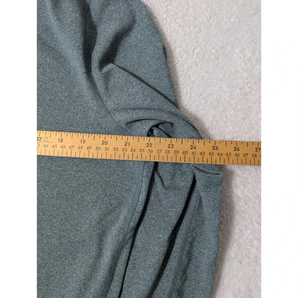 Nike Element Running Top Men L Green Blue Dri Fit 1/4 Zip Long Sleeve Reflective